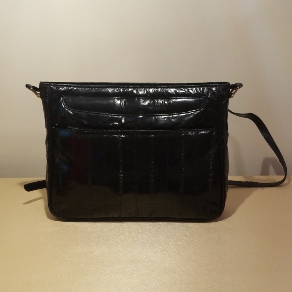 Black Vintage Eel Skin Purse